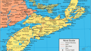 Where is Nova Scotia In Canada On the Map Nova Scotia Map Satellite Image Roads Lakes Rivers Cities