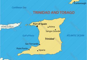 Where is Port Of Spain Trinidad On the Map Republic Of Trinidad and tobago Map Vector Image