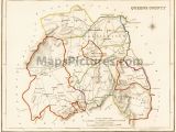 Where is Portlaoise In Ireland On A Map County Queens County Laois Ireland Map 1837