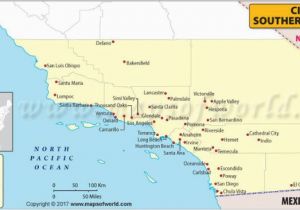 Where is San Diego California On A Map Map Of southern California Cities California Maps California