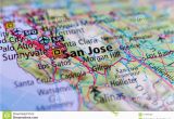 Where is San Jose California On A Map San Jose California On Map Stock Photo Image Of Center Airport