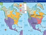 Where is Spain On A World Map Pre War and Post War Borders In northern America In 1775 1783