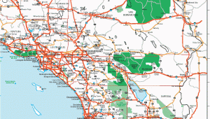 Where is Tustin California On A Map Road Map Of southern California Including Santa Barbara Los