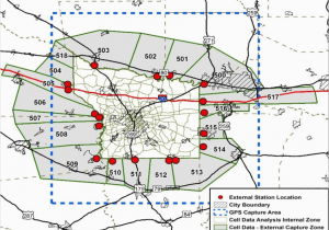 Where is Tyler Texas Located On the Map Map Study area Design for Collection Of Cell Gps and Bluetooth