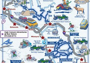 Where is Vail Colorado On the Map Vail Red Cliff Park Snowmobile Trails Map Colorado Vacation Amazing