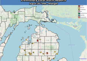 Where is West Branch Michigan On A Map Four Confirmed tornadoes August 28th Severe Weather Summary