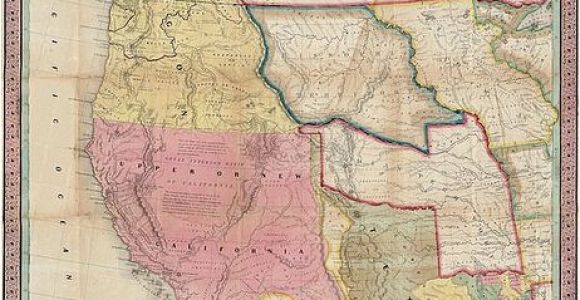 Where is West Texas On A Map Map Of Texas California and oregon 1846 Map Usa Cartography