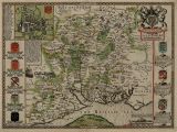 Winchester England Map John Speed S 1611 Map Of Hampshire Sublime Maps Map Antique