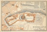 Windsor England Map 1930 Antique Map Of Windsor Castle England United Kingdom