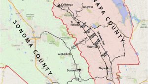 Wine Country northern California Map Wine Country Map sonoma and Napa Valley