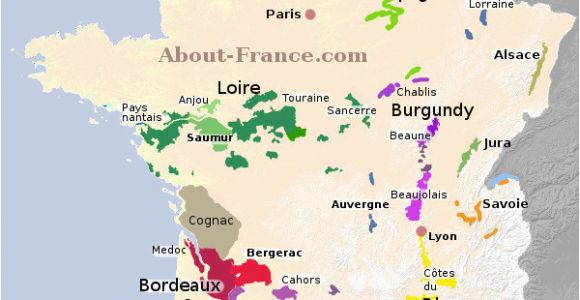 Wine Map Of France with Regions Map Of French Vineyards Wine Growing areas Of France