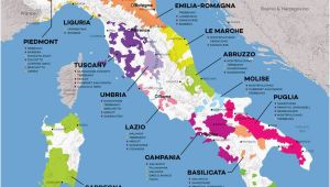 Wine Map Of Italy Poster Vinska Karta Italije Bijele I Crne sorte Preko 300 Vrsta Groa A A