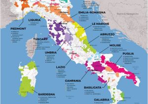 Wine Map Of Italy Poster Vinska Karta Italije Bijele I Crne sorte Preko 300 Vrsta Groa A A