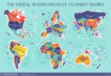 World Map Of Africa and Europe World Map the Literal Translation Of Country Names