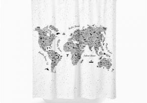 World Map Shower Curtain Canada Cool Shower Curtain Etsy