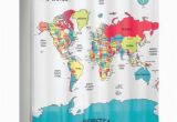 World Map Shower Curtain Canada Interdesign World Map Fabric Polyester Shower Curtain 72 X 72 Bright Multi Color