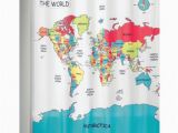 World Map Shower Curtain Canada Interdesign World Map Fabric Polyester Shower Curtain 72 X 72 Bright Multi Color