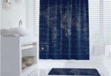 World Map Shower Curtain Canada Navy Blue World Map Shower Curtain Dark Travel Decor Masculine