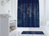 World Map Shower Curtain Canada Navy Blue World Map Shower Curtain Dark Travel Decor Masculine