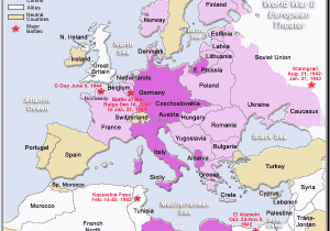 World War 2 In Europe and north Africa Map Wwii Map Of Europe Worksheet