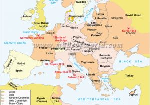 World War 2 In Europe and north Africa Map Wwii Map Of Europe Worksheet