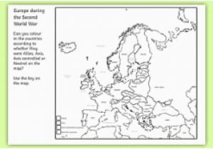 World War 2 Maps Of Europe World War Two Writing Frames and Worksheets Primary