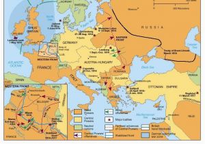 Ww1 Maps Of Europe Map Illustrating some Of the Major Battles Of Wwi World