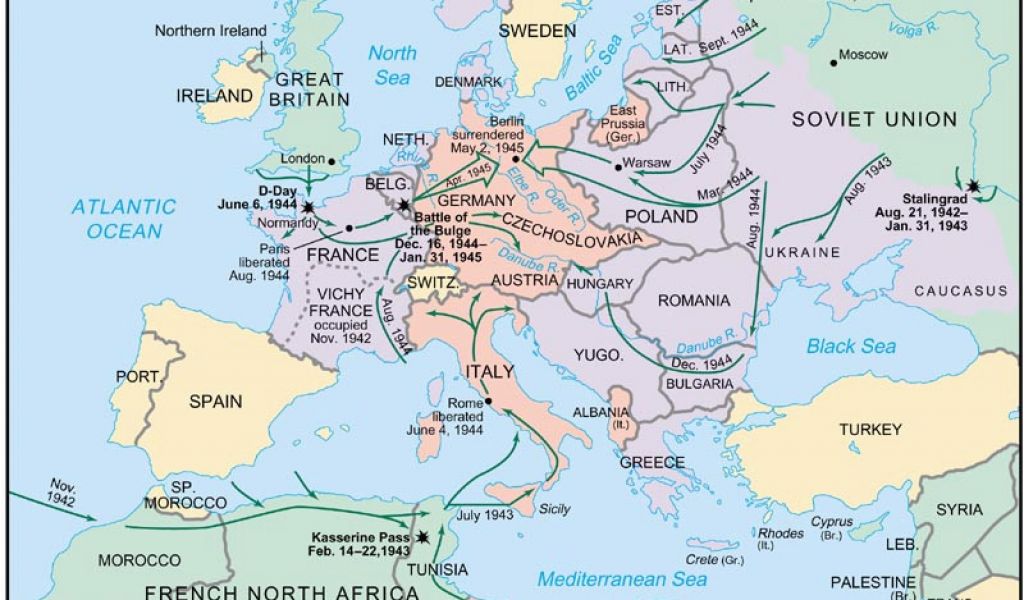Ww2 In Europe and north Africa Map Ww2 Blank Map secretmuseum