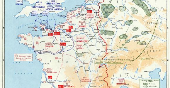 Ww2 Map Of France Overlord Plan Combined Bomber Offensive and German Dispositions 6