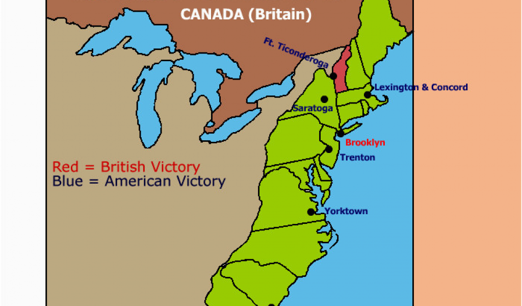 Yorktown Texas Map Major Battles Of the Revolutionary War Map Teaching