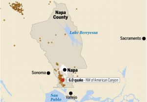 Yountville California Map A Lesser Fault Line Blamed for Sunday S Earthquake Local News