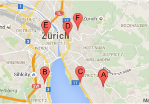 Zurich Europe Map Hospitals Clinics In Zurich German 4 Class Zurich